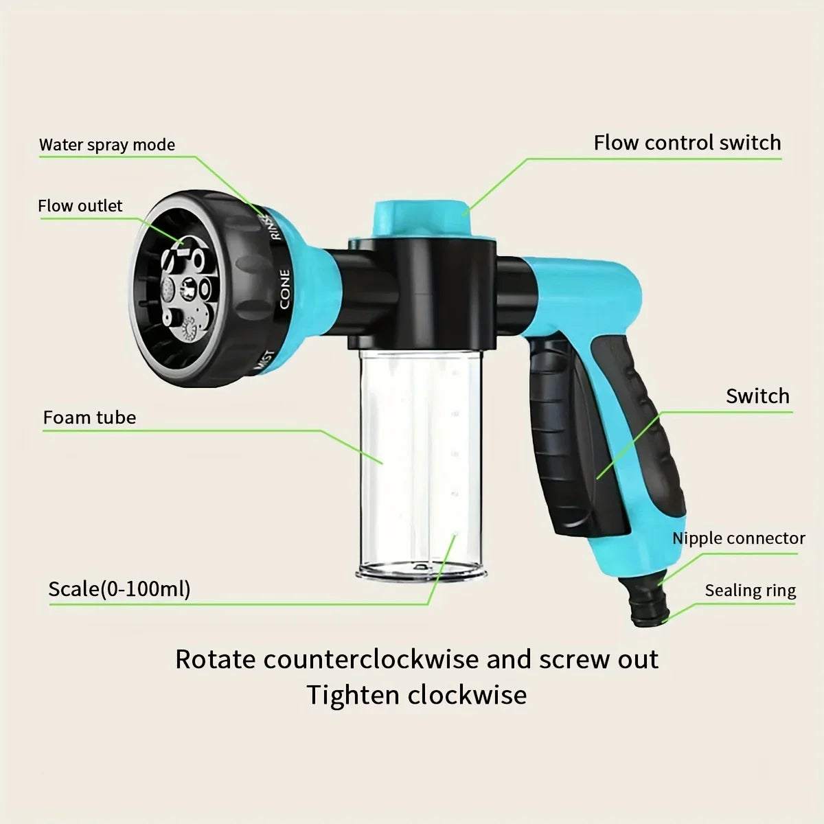 Adjustable Pet Wash Hose